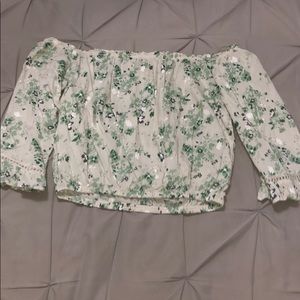 Off the Shoulder Cropped Blouse